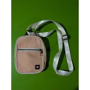 THREAD Crossbody Multiway Bag Zip Around Orange Striped Cream